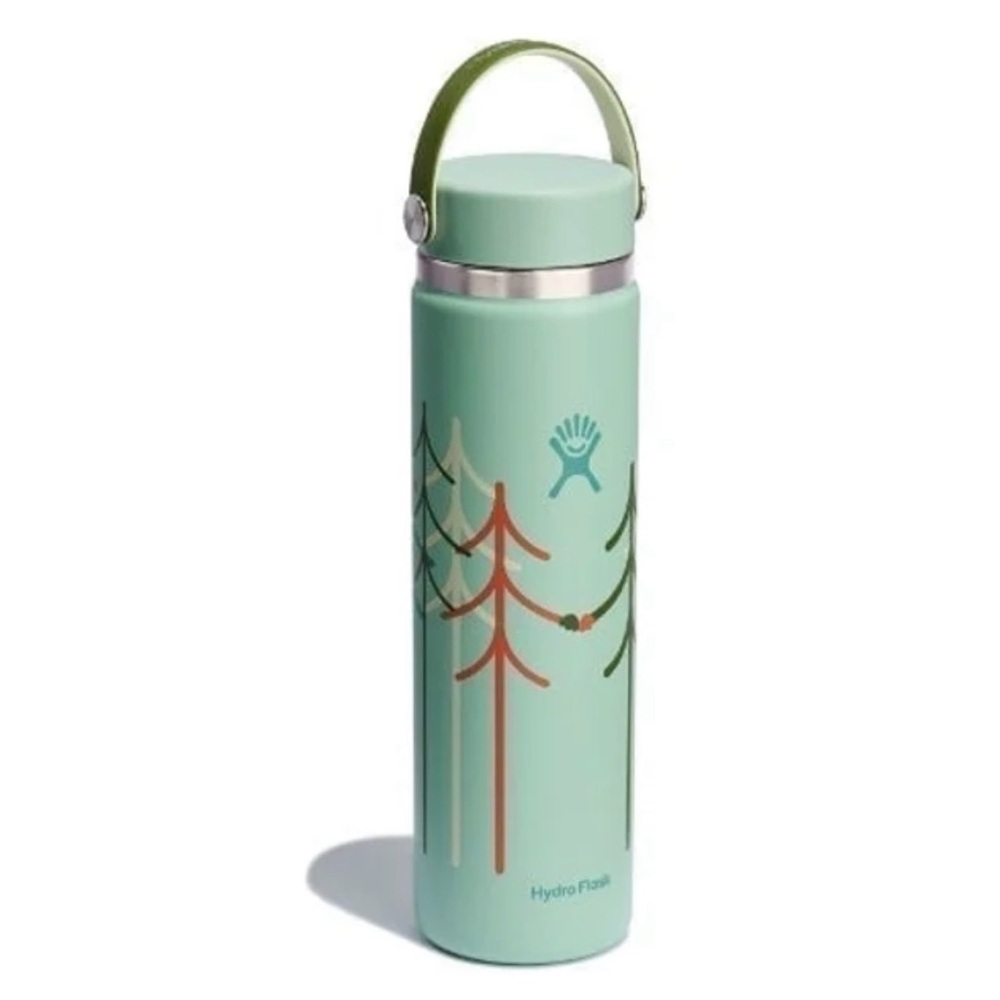 NEW Hydroflask Let's Go Together 24 oz Wide Mouth with Flex Cap - Treeline Green